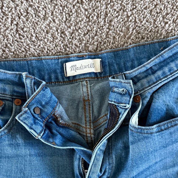 Madewell Medium Blue Distressed Straight-Leg Jeans - Picture 2 of 4